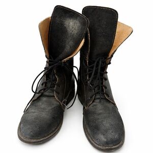 🖤 Holding Horses Leather Combat Boots | Grunge 🥾 Western 🐴 Dark Academia 🐴 Boho